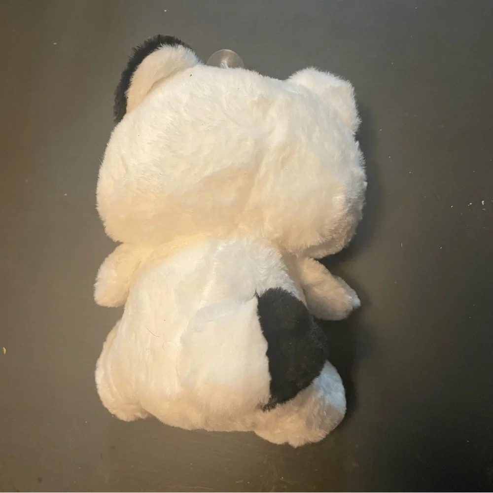 Plush Panda Toy with Cherry Accessory and stick cup to hang on window